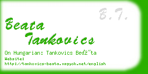 beata tankovics business card